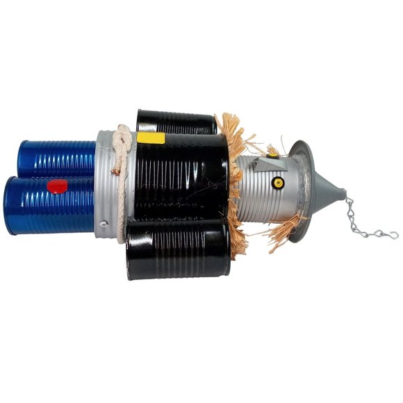 Folk Art Tin Man Scarecrow Sculpture Wizard Of Oz SHORT Recycled Robot Vintage 1 - Picture 15 of 15